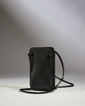 Crossbody Bag in Black Leather - Heritage Collection