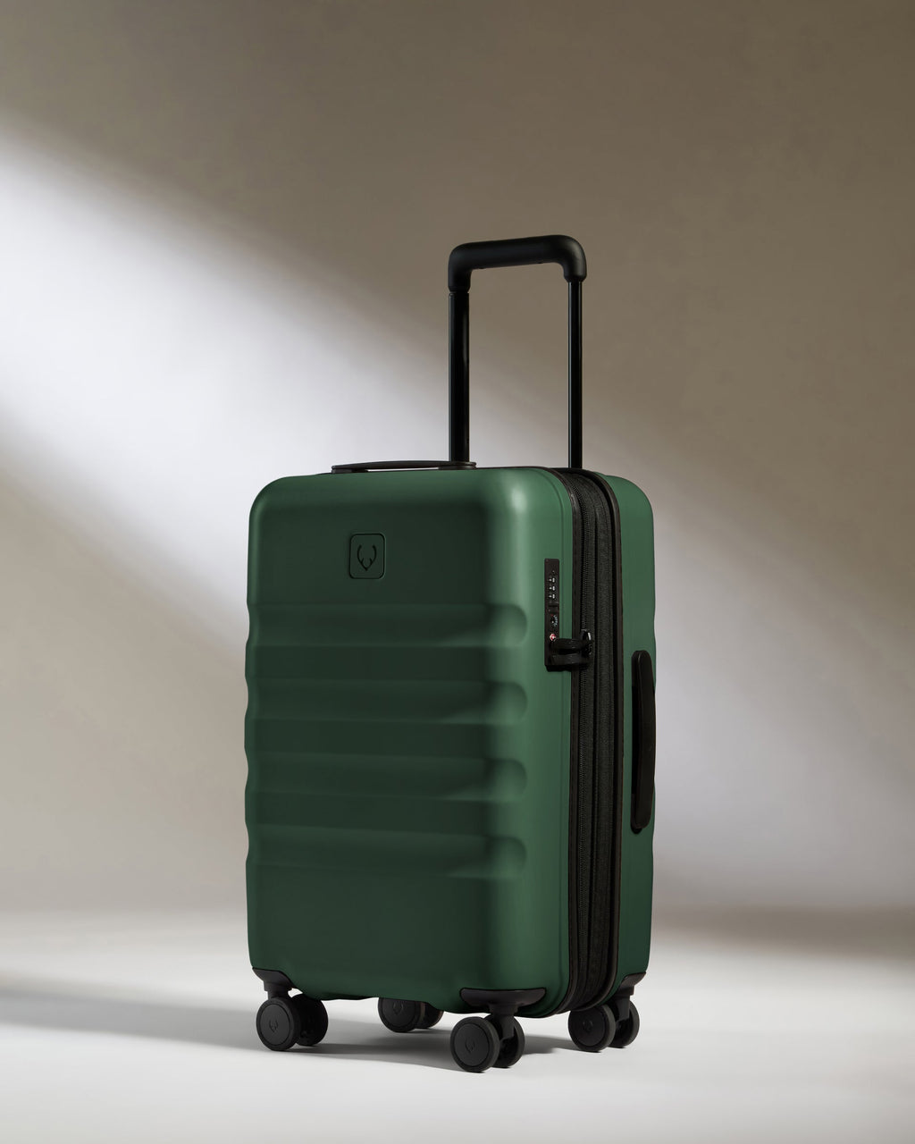 Expandable Cabin Suitcase Set in Antler Green - Icon Stripe