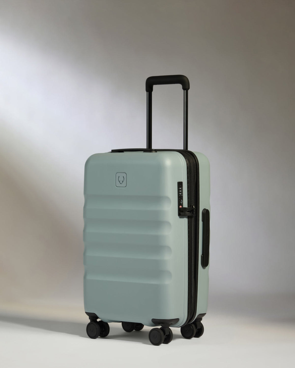 Expandable Cabin Suitcase Set in Mist Blue - Icon Stripe