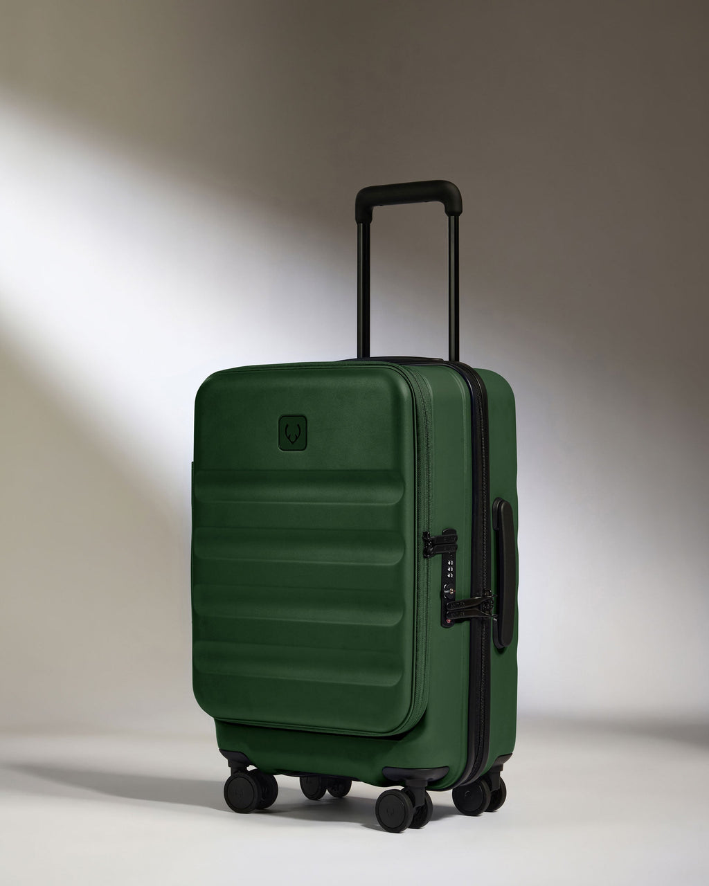 Dual Opening Suitcase Set in Antler Green - Icon Stripe