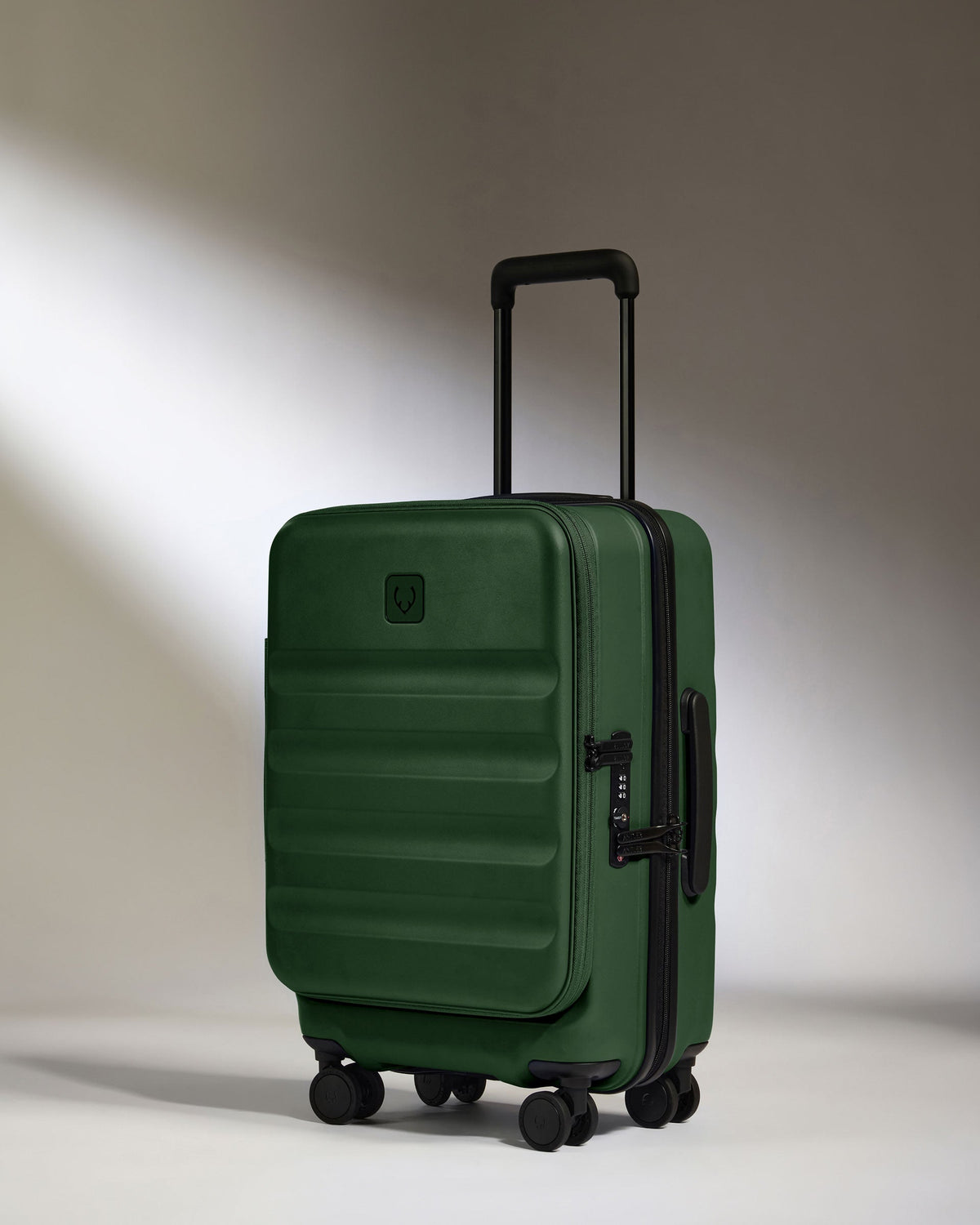 Dual Opening Suitcase Set in Antler Green - Icon Stripe