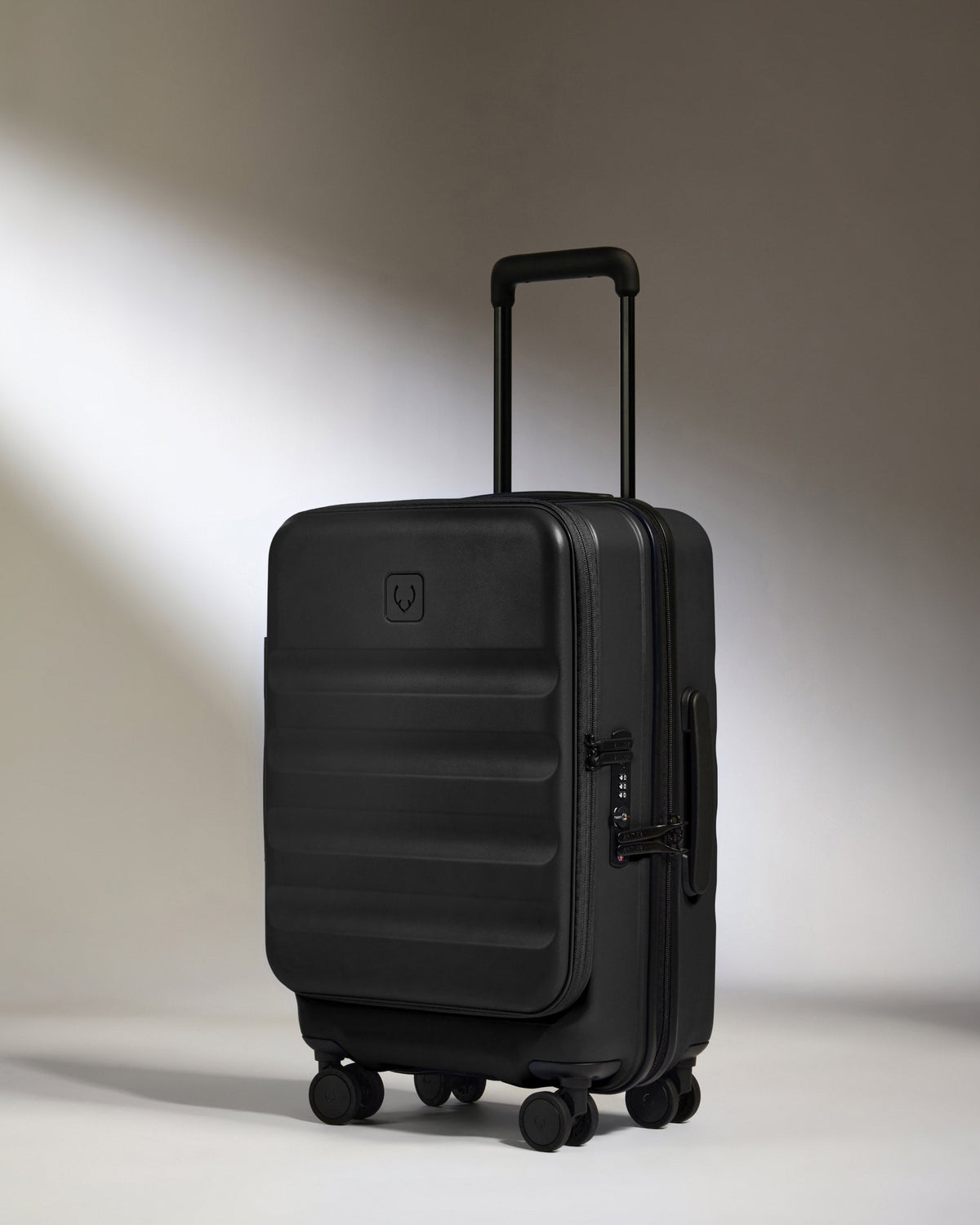 Dual Opening Suitcase Set in Black - Icon Stripe
