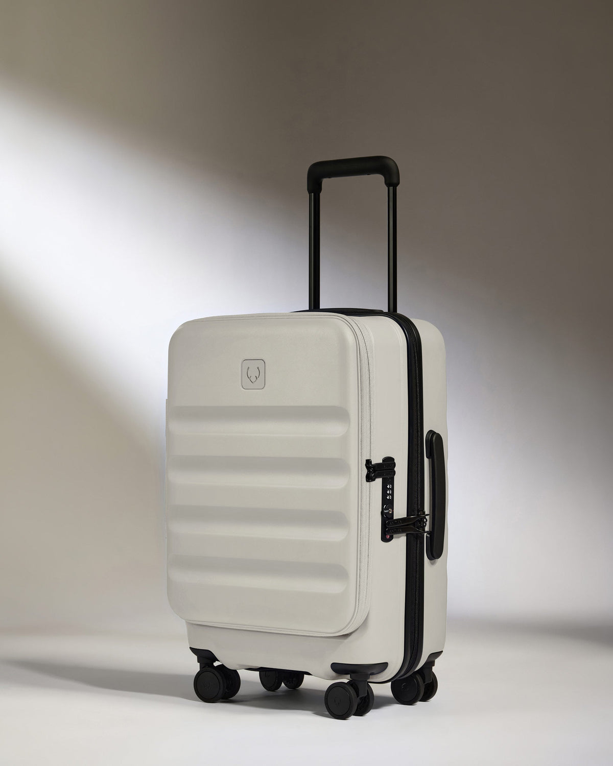 Dual Opening Suitcase Set in Taupe - Icon Stripe