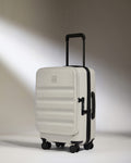 Dual Opening Cabin Suitcase in Taupe - Icon Stripe