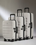 Dual Opening Suitcase Set in Taupe - Icon Stripe