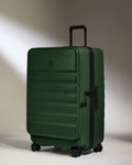 Dual Opening Large Suitcase in Antler Green - Icon Stripe