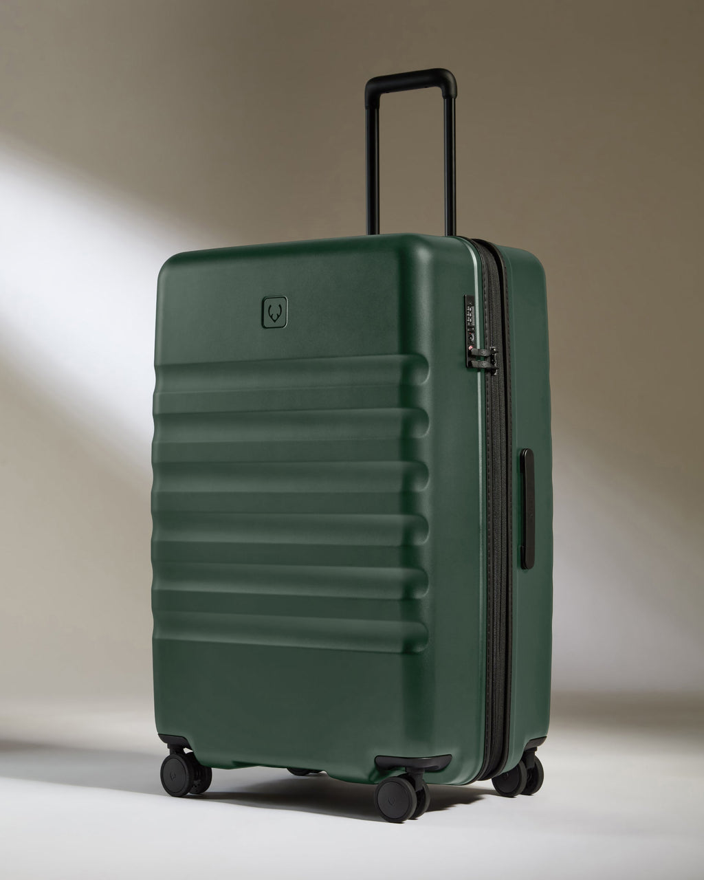 Expandable Cabin Suitcase Set in Antler Green - Icon Stripe