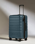 Medium Suitcase in Blue Grey - Logo