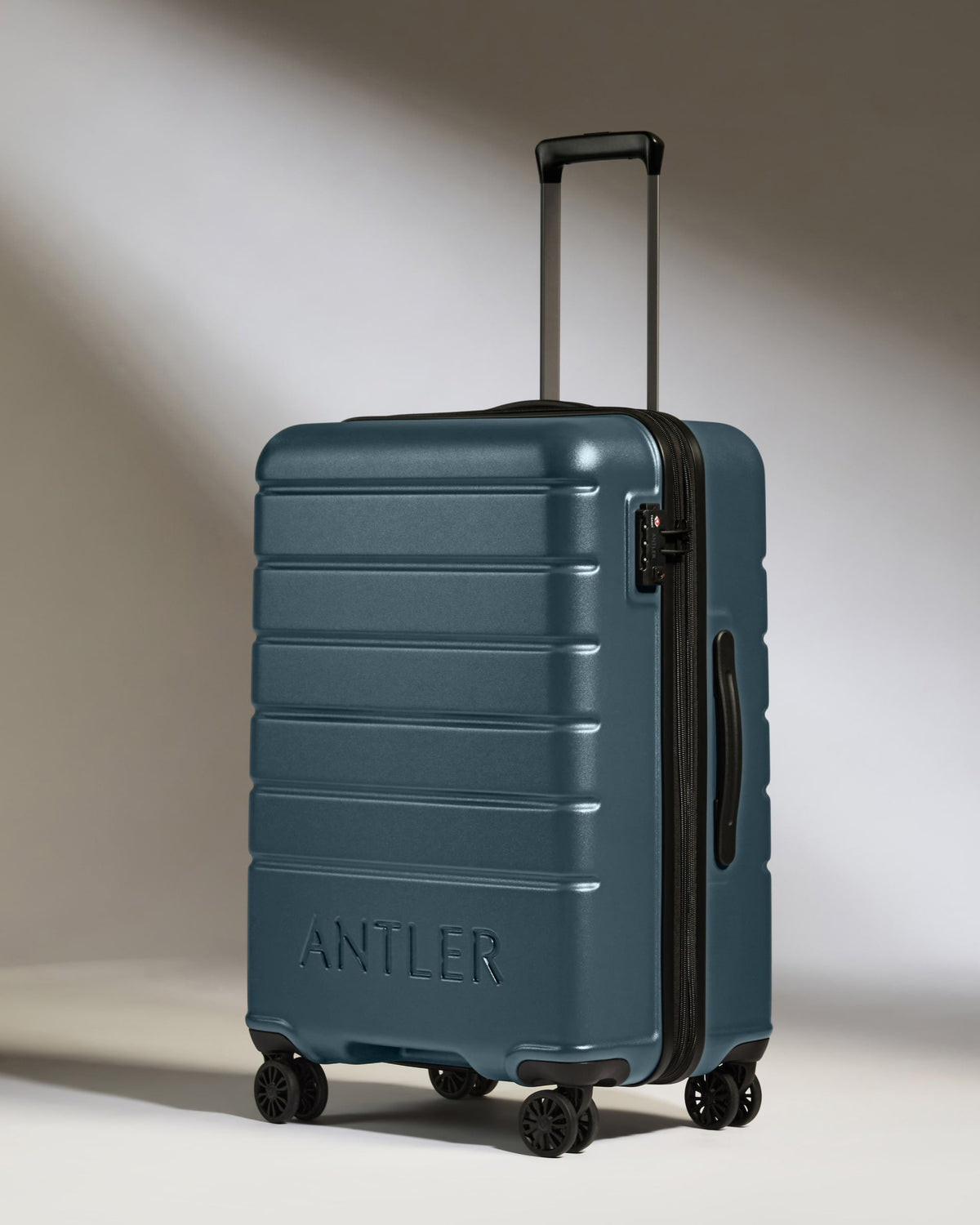 Suitcase Set in Blue Grey - Logo