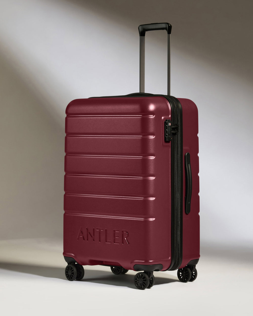 Medium Luggage in Rich Red - Logo