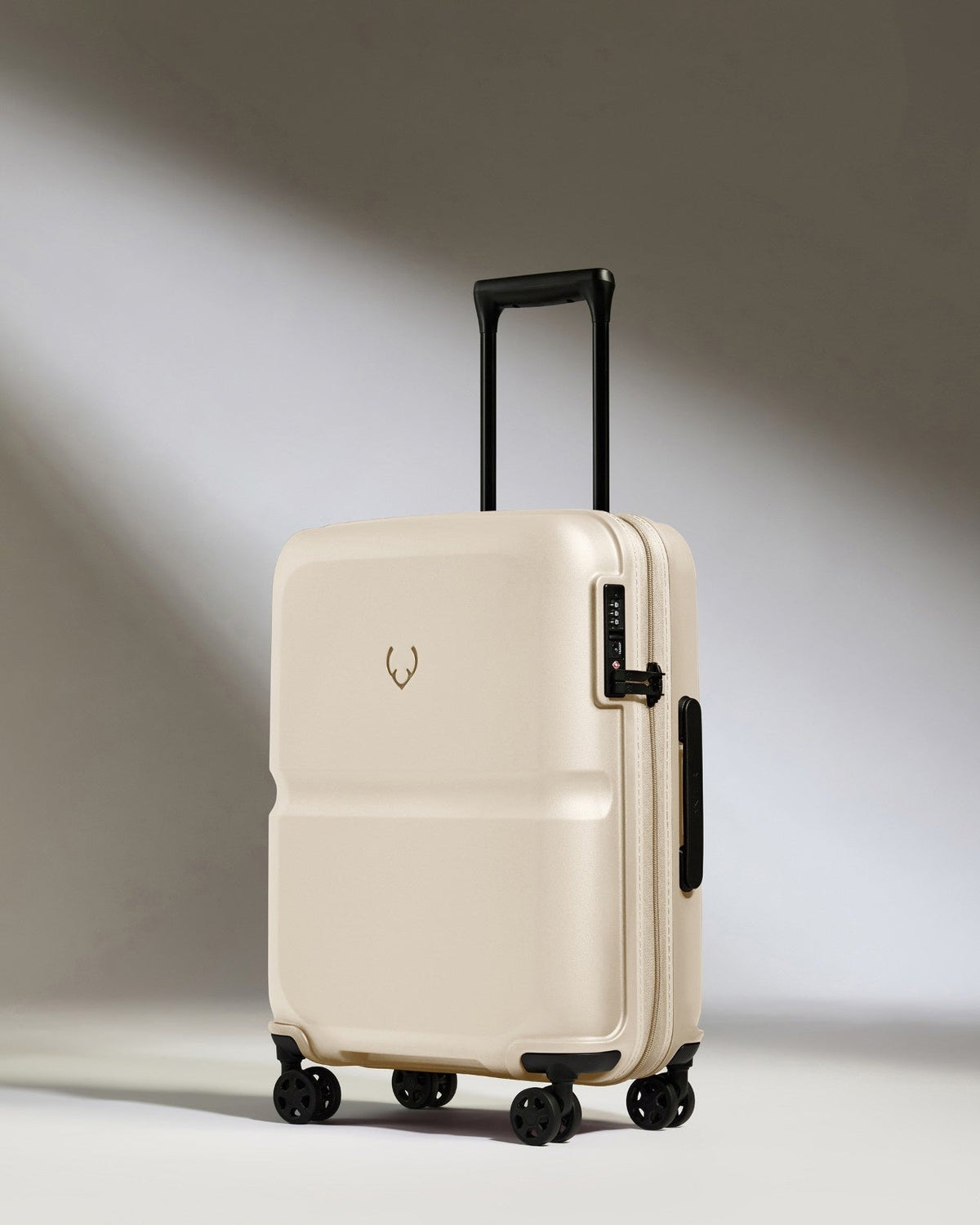Cabin Suitcase in Warm Taupe - Single Stripe