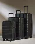 Expandable Cabin Suitcase Set in Black - Icon Stripe