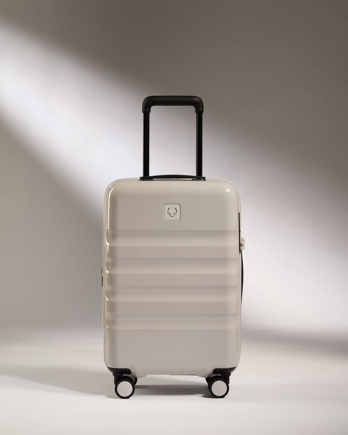 Expandable Cabin Suitcase in Taupe Gloss - Icon Stripe