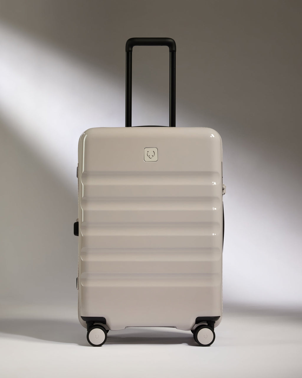 Medium Suitcase in Taupe Gloss - Icon Stripe