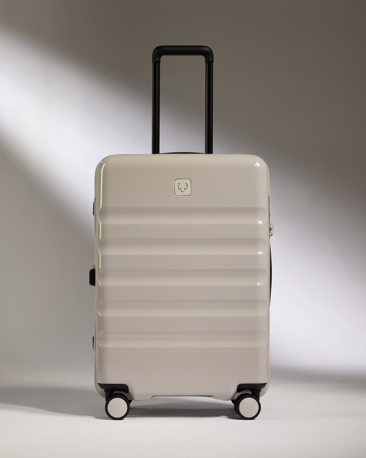 Medium Suitcase in Taupe Gloss - Icon Stripe