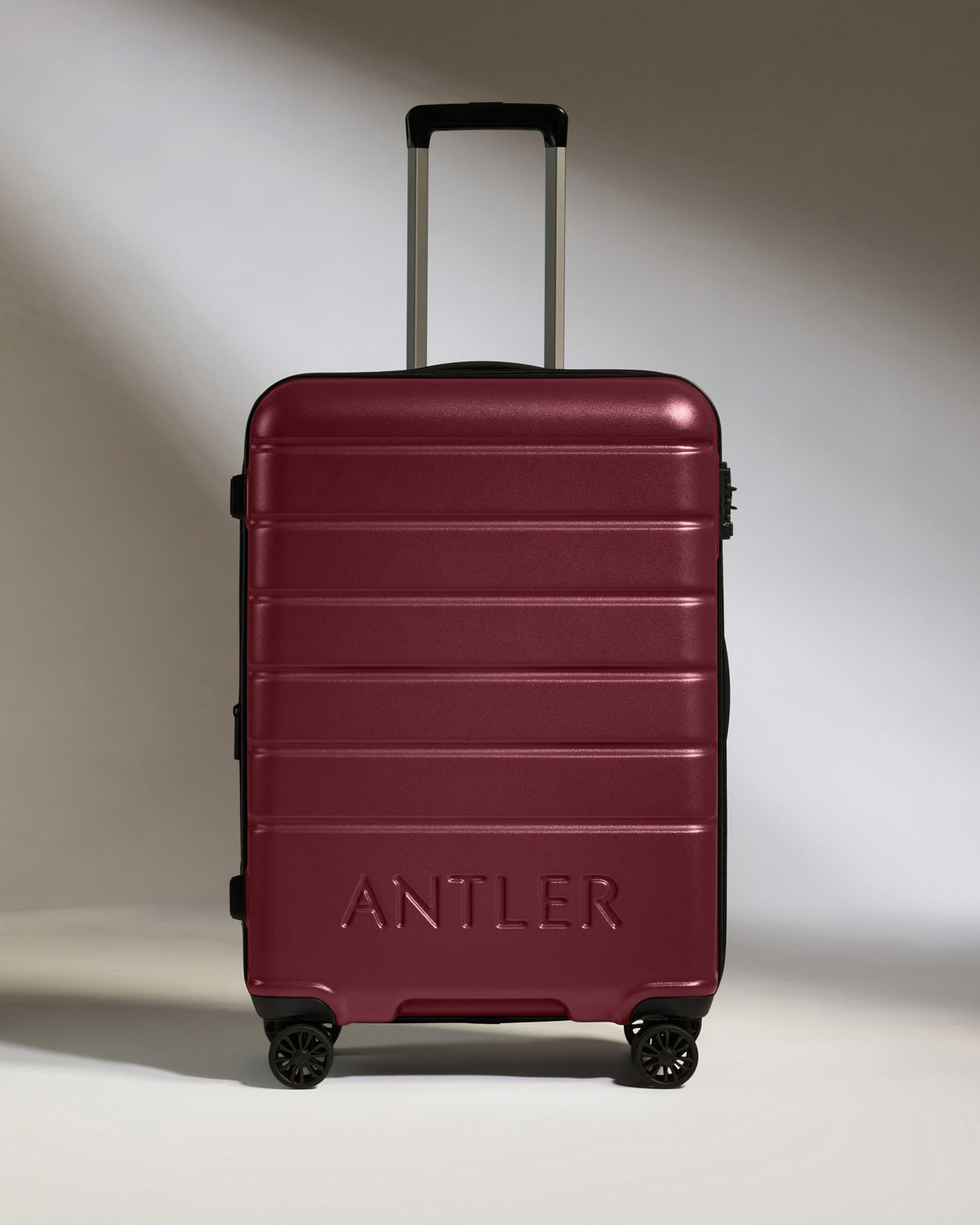 Medium Luggage in Rich Red - Logo