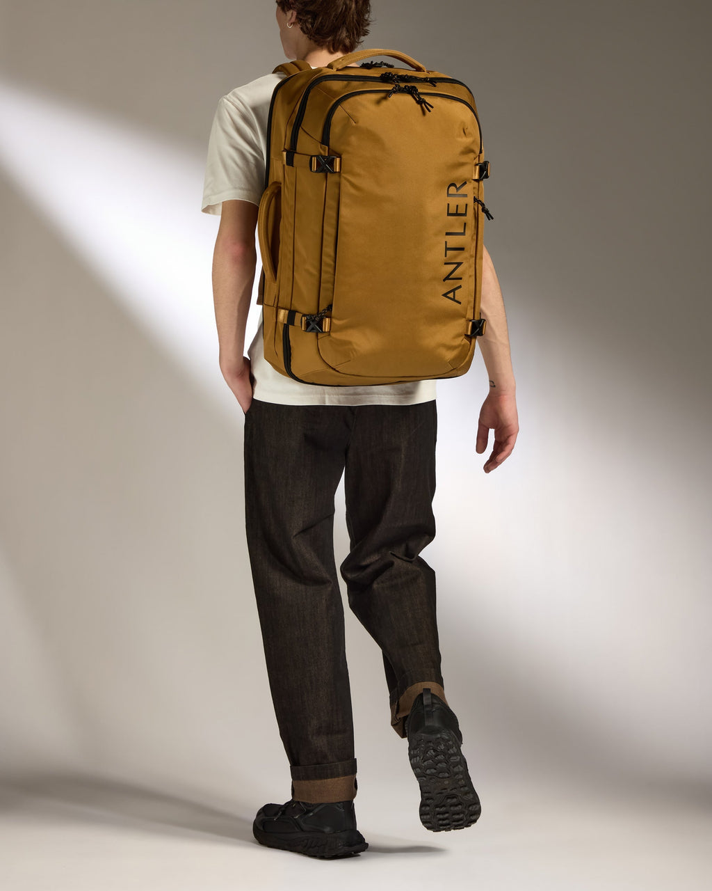 Discovery 60L Hybrid Duffle Backpack in Mustard Yellow