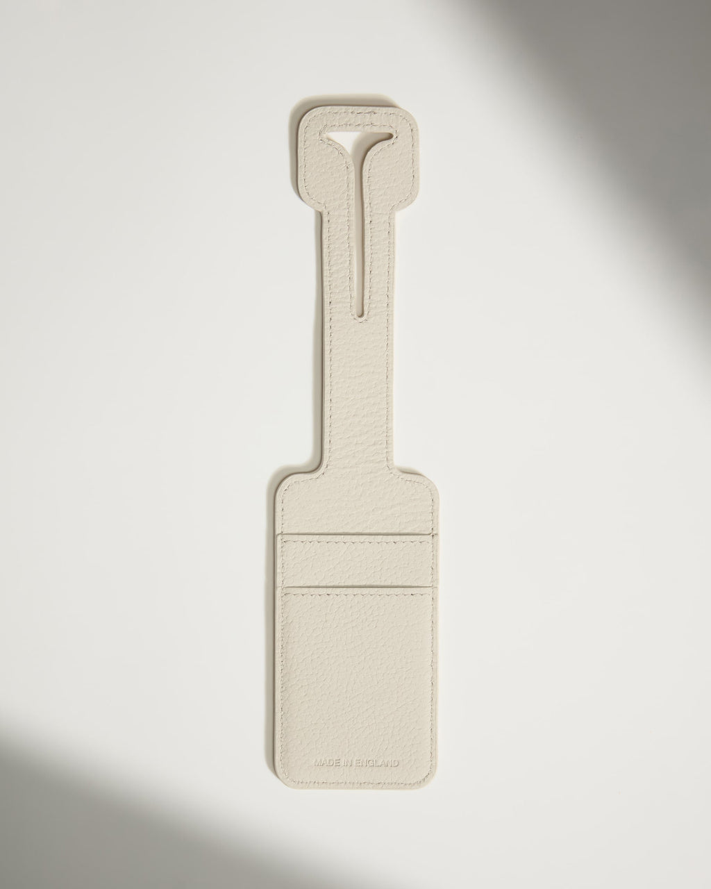 Luggage Tag in Sandstone Leather - Heritage