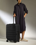 Dual Opening Medium Suitcase in Black - Icon Stripe