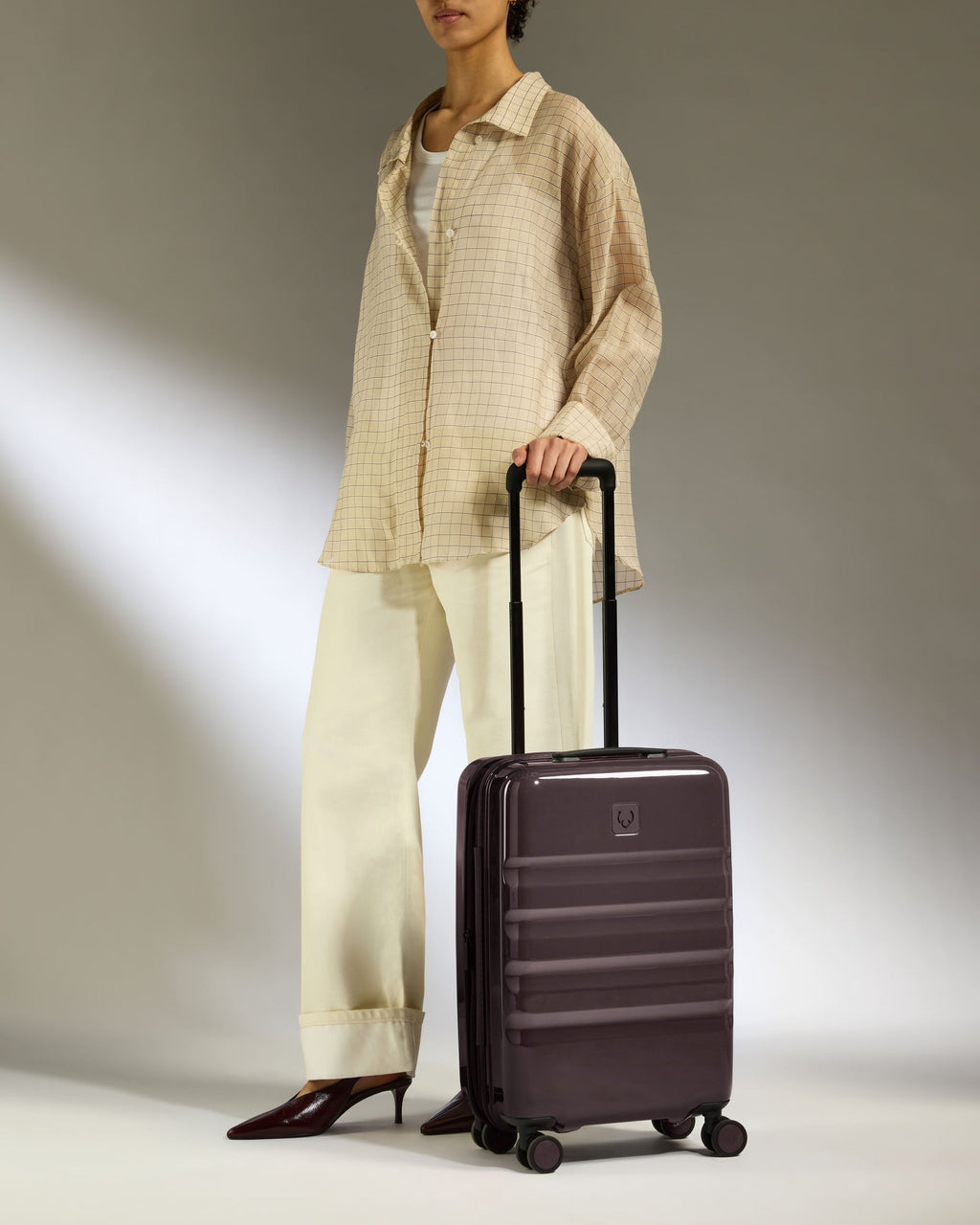 Expandable Cabin Suitcase in Hedgerow Gloss - Icon Stripe