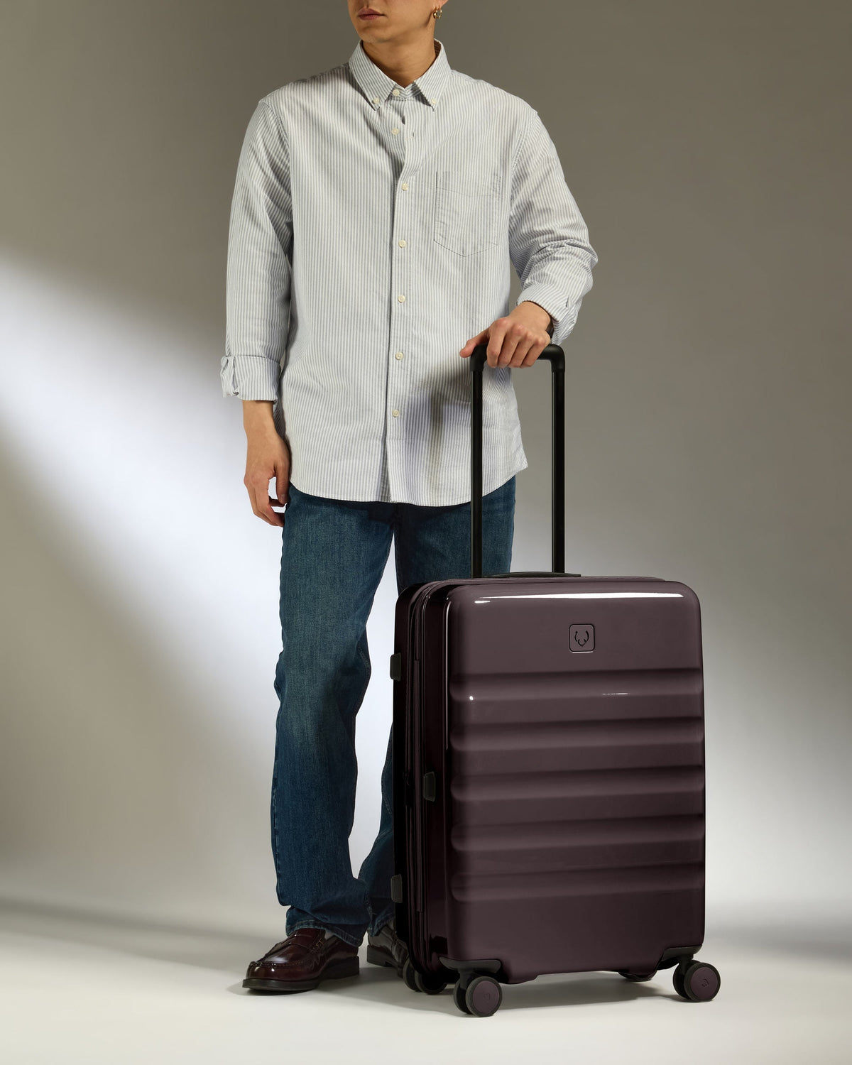 Medium Suitcase in Hedgerow Gloss - Icon Stripe