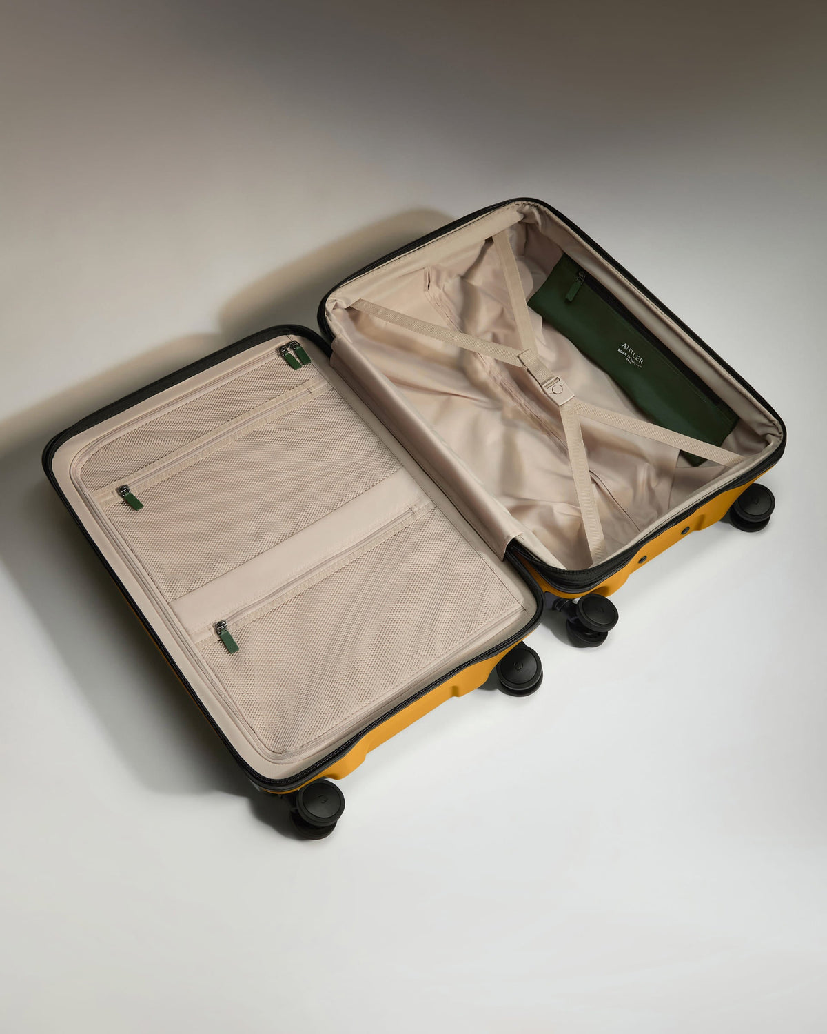 Medium Suitcase in Mustard Yellow - Icon Stripe