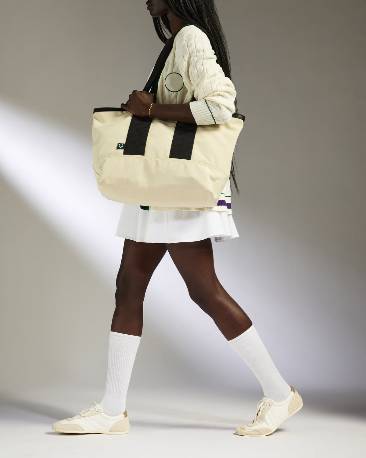 Reversible Tote Bag in Cream/Black - Summer Capsule