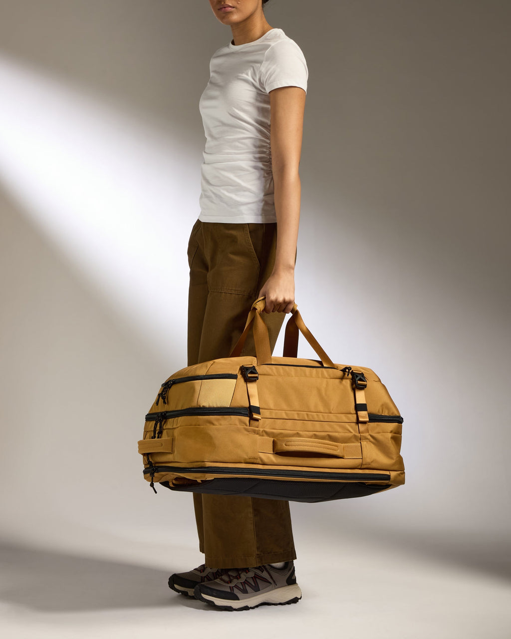 Discovery 60L Hybrid Duffle Backpack in Mustard Yellow