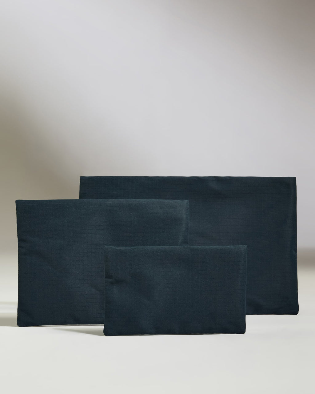 Essential Travel Pouches in Navy - Set of 3