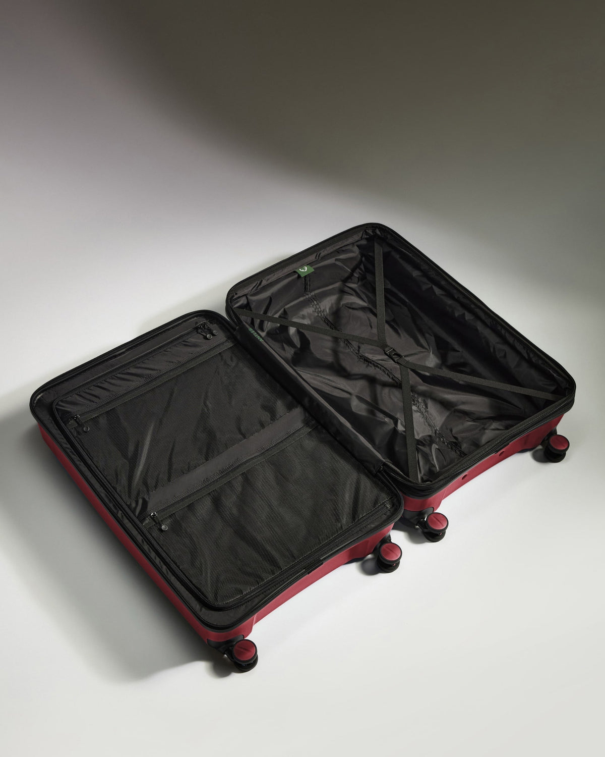 Large Suitcase in Soft Red - Logo Stripe