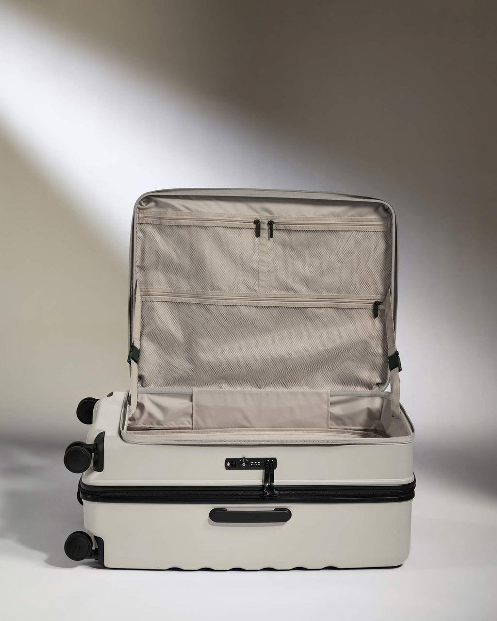 Dual Opening Suitcase Set in Taupe - Icon Stripe