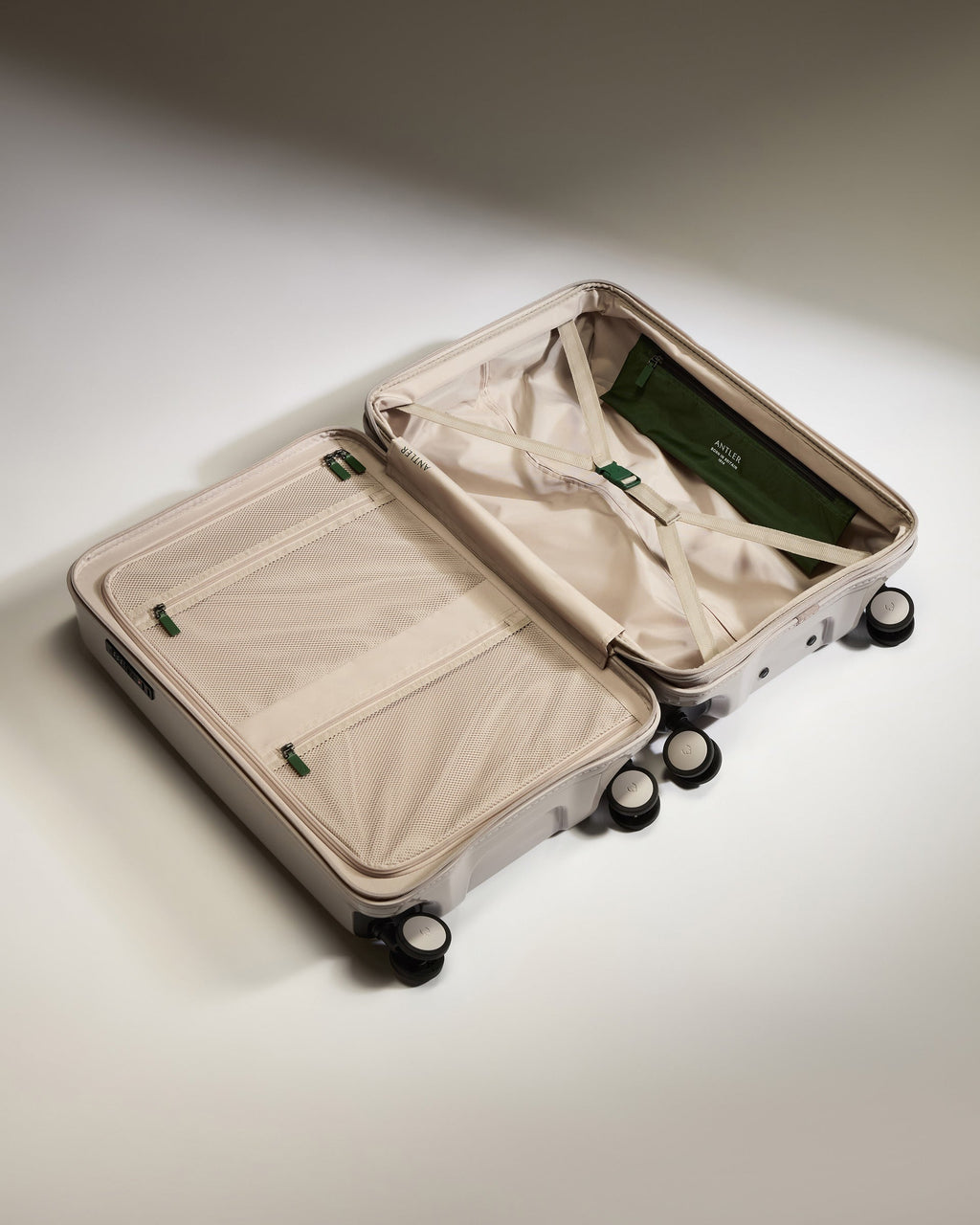 Medium Suitcase in Taupe Gloss - Icon Stripe
