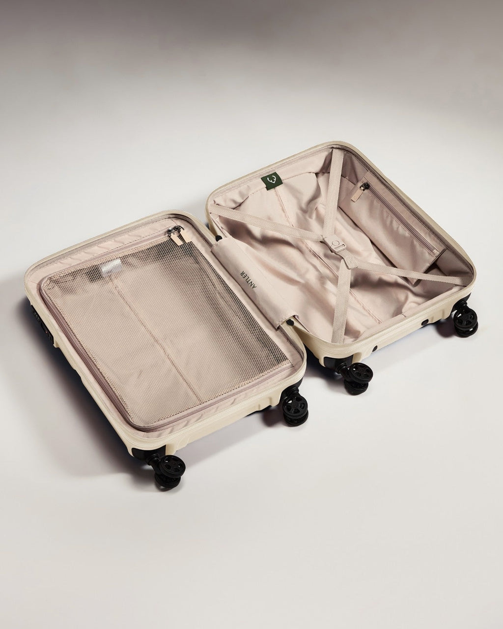 Cabin Suitcase in Warm Taupe - Single Stripe