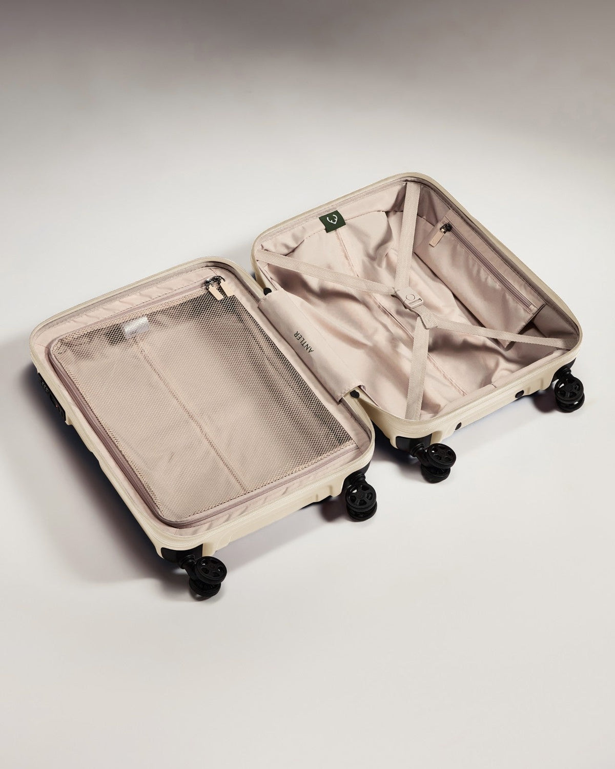 Cabin Suitcase in Warm Taupe - Single Stripe