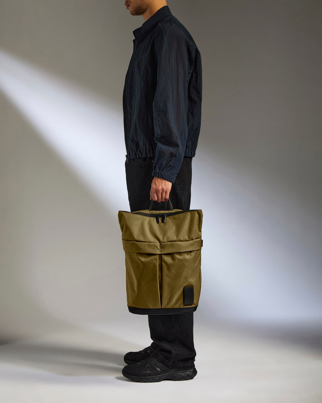 Urban Core Zip Top Backpack in Olive Green