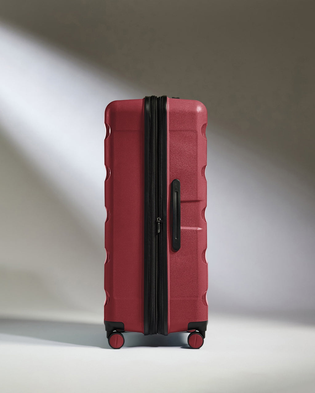 Large Suitcase in Soft Red - Logo Stripe