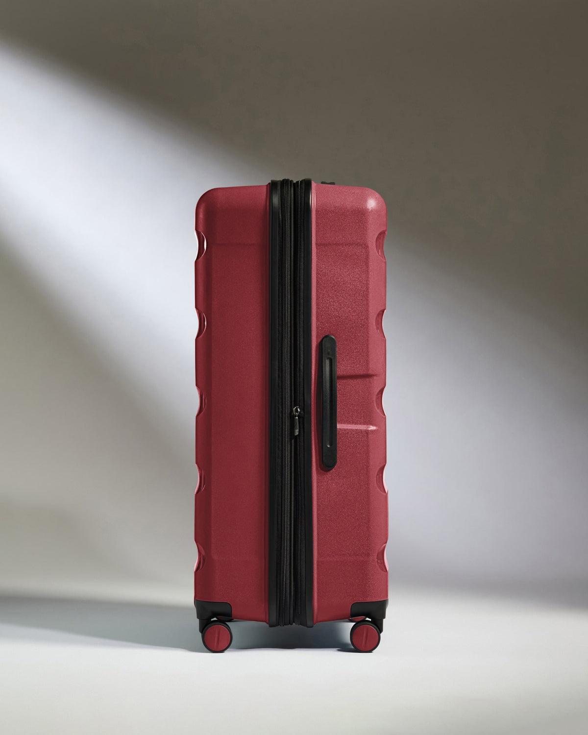 Large Suitcase in Soft Red - Logo Stripe