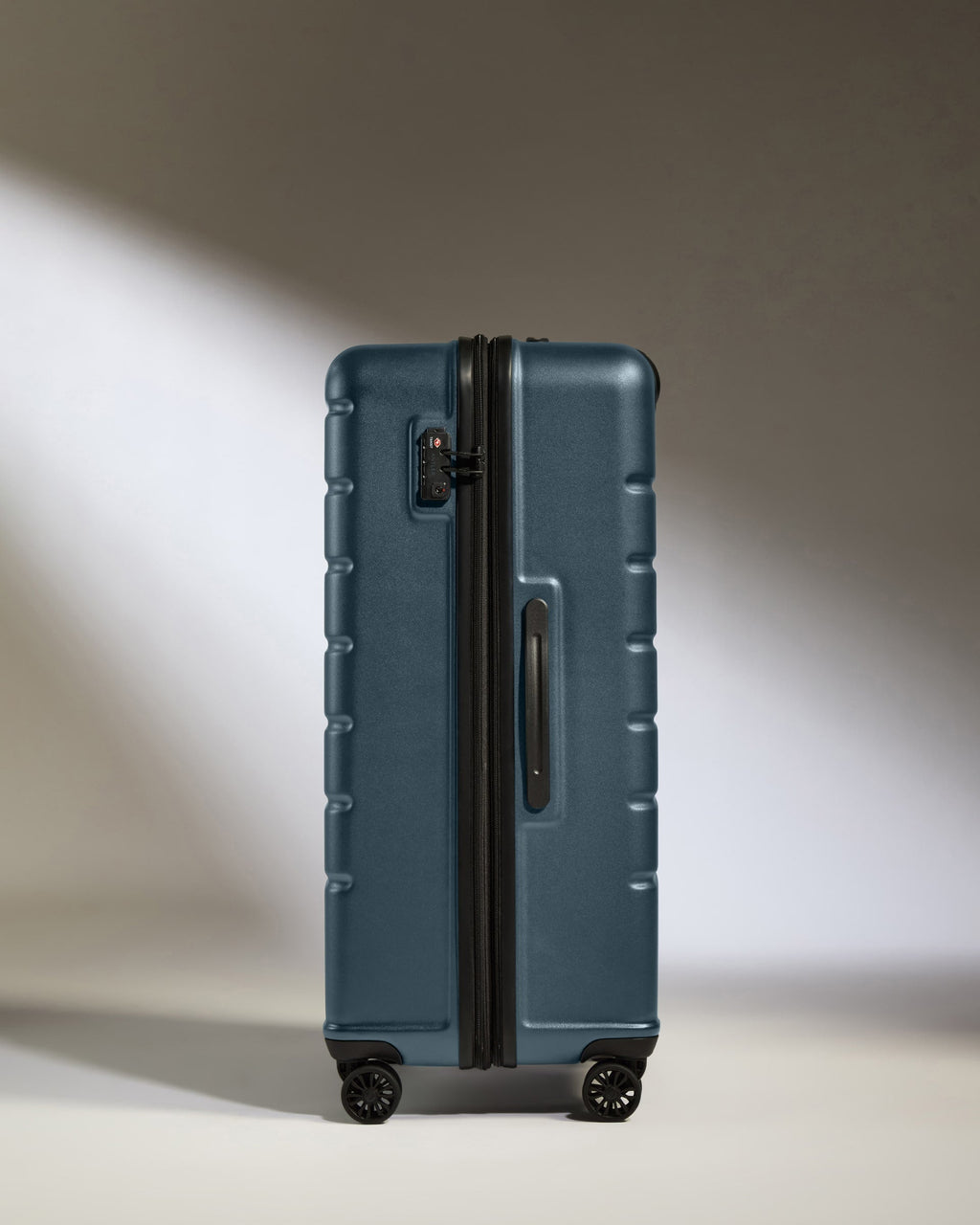 Large Suitcase in Blue Grey - Logo