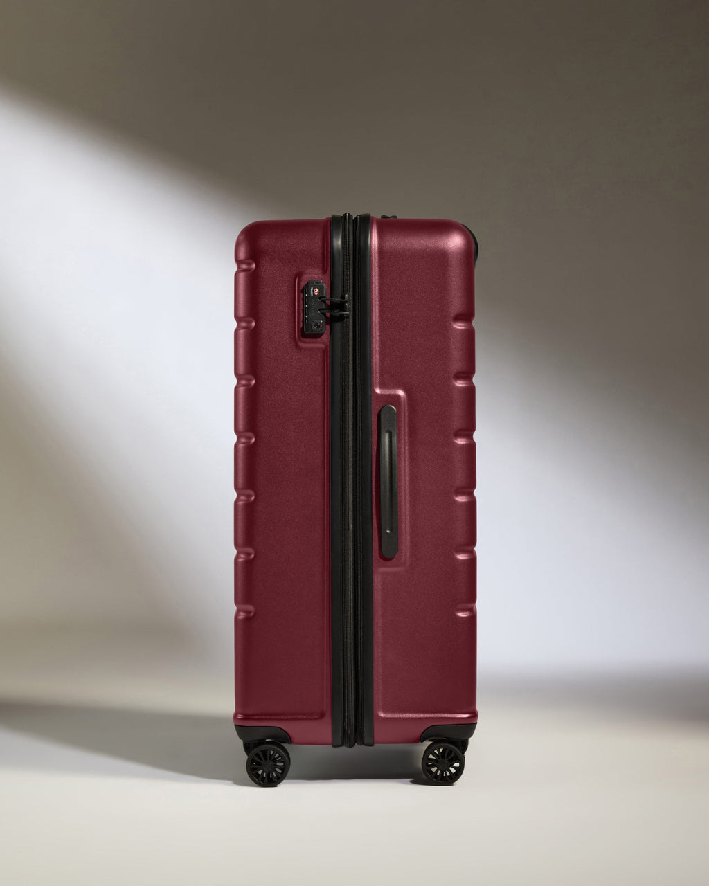 Large Luggage in Rich Red - Logo