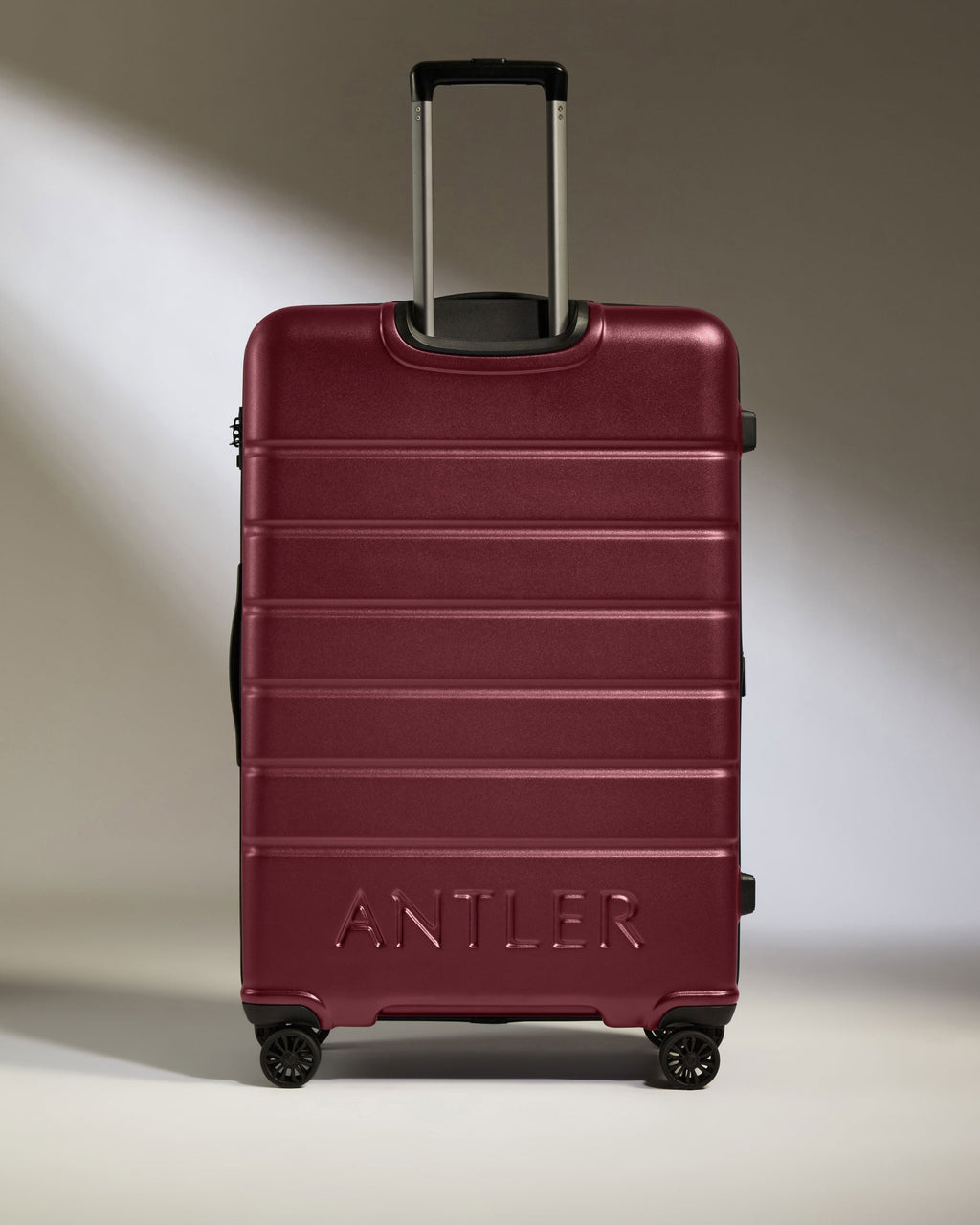 Large Luggage in Rich Red - Logo