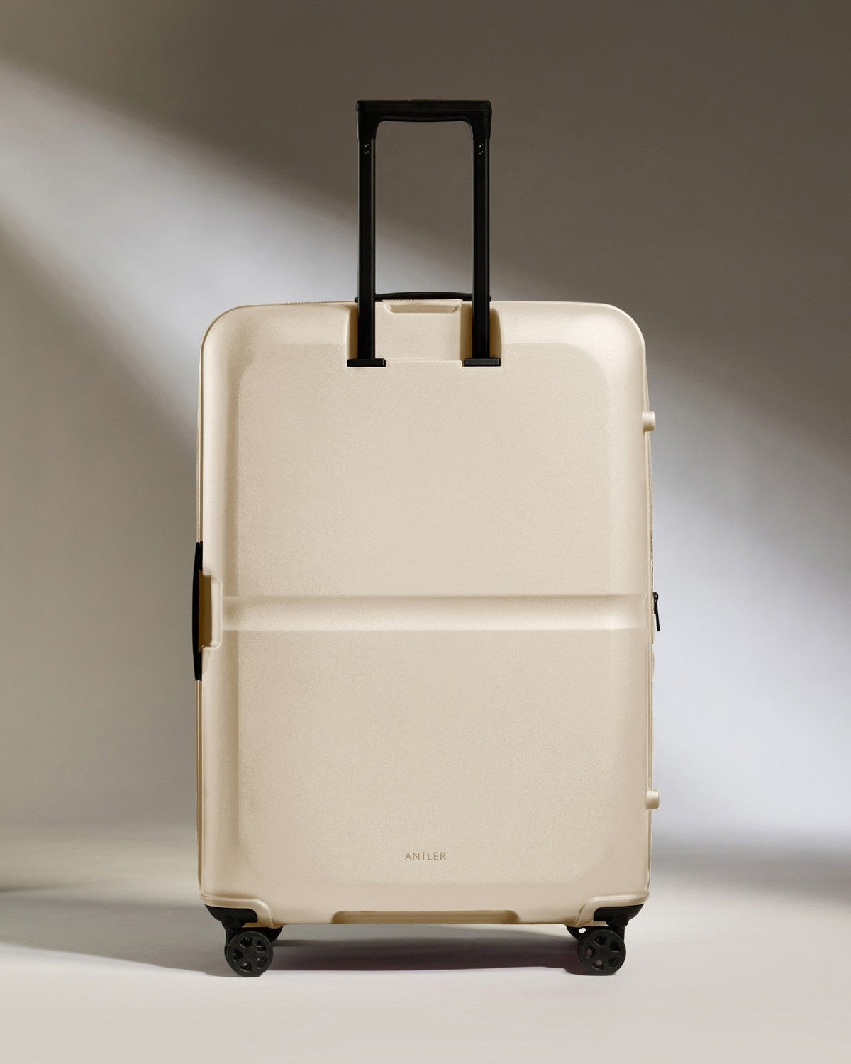 Large Suitcase in Warm Taupe - Single Stripe