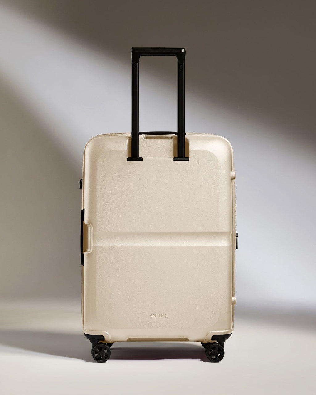 Medium Suitcase in Warm Taupe- Single Stripe