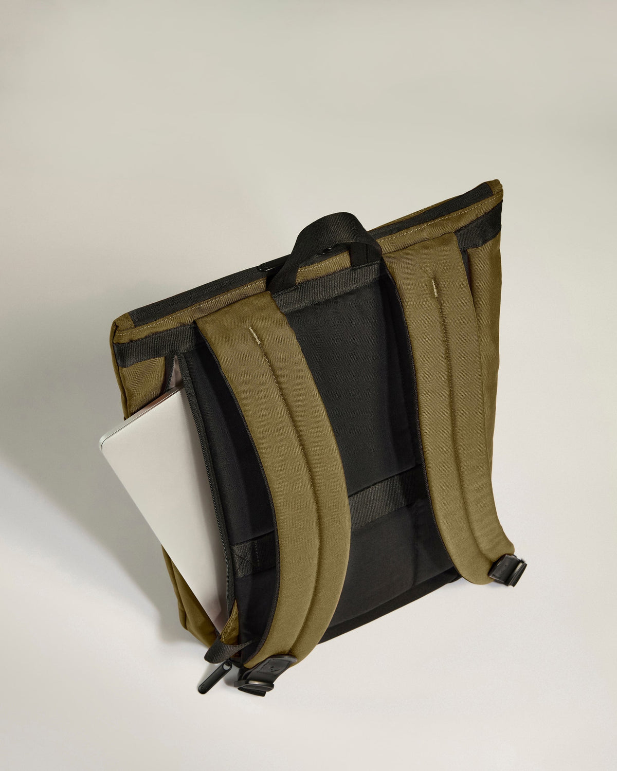 Urban Core Zip Top Backpack in Olive Green