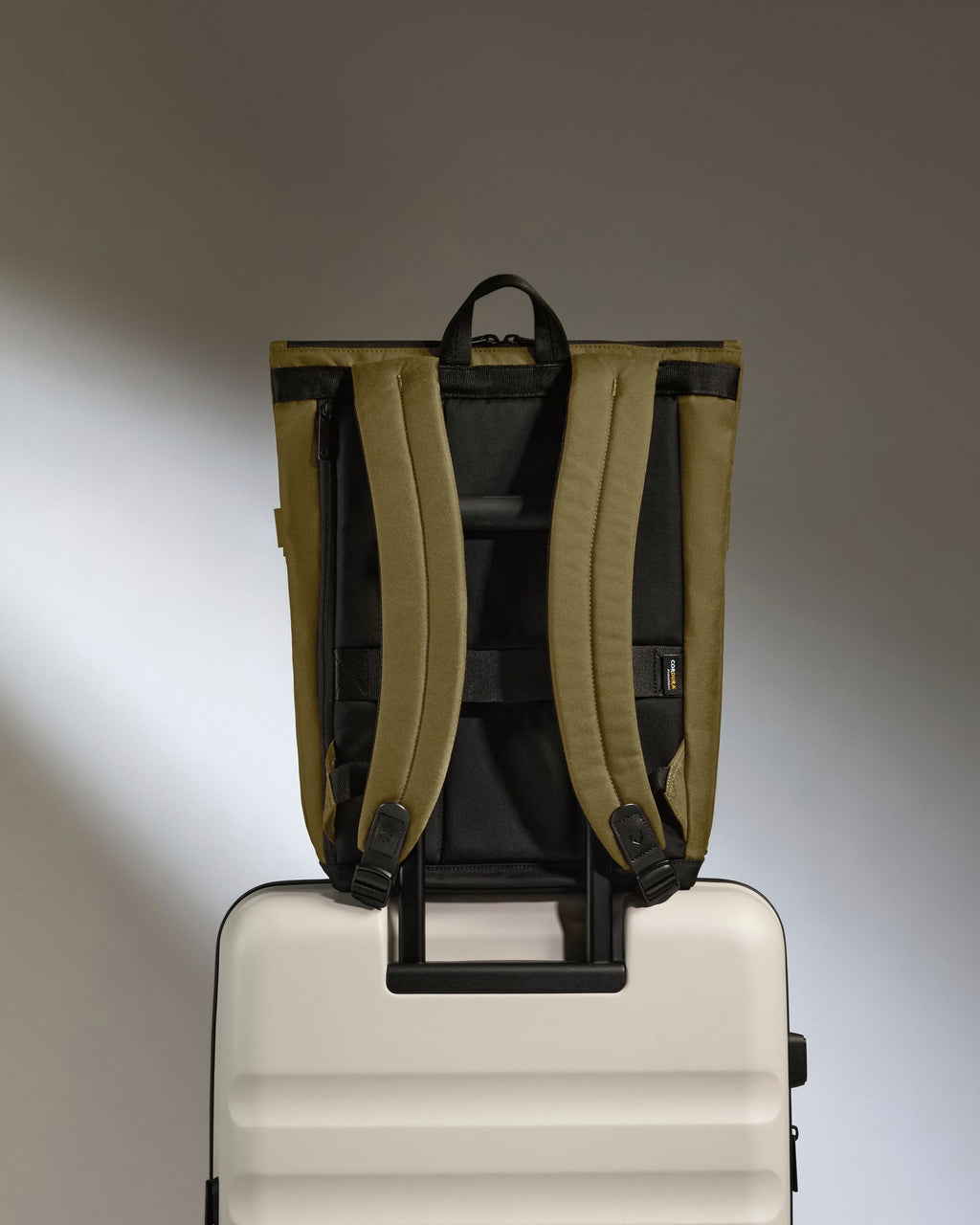 Urban Core Zip Top Backpack in Olive Green