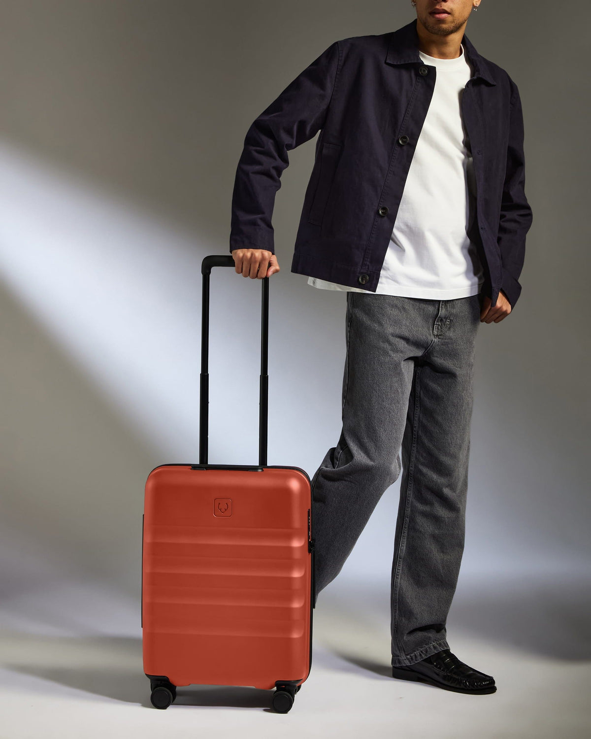 Cabin Suitcase in Buckthorn Red - Icon Stripe