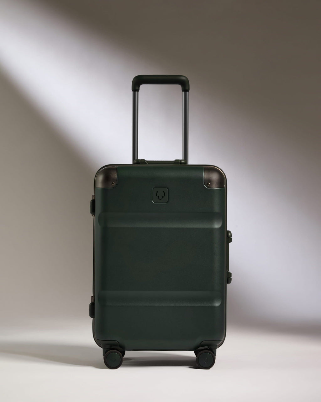 Cabin Suitcase in Dark Forest Green - Heritage Stripe