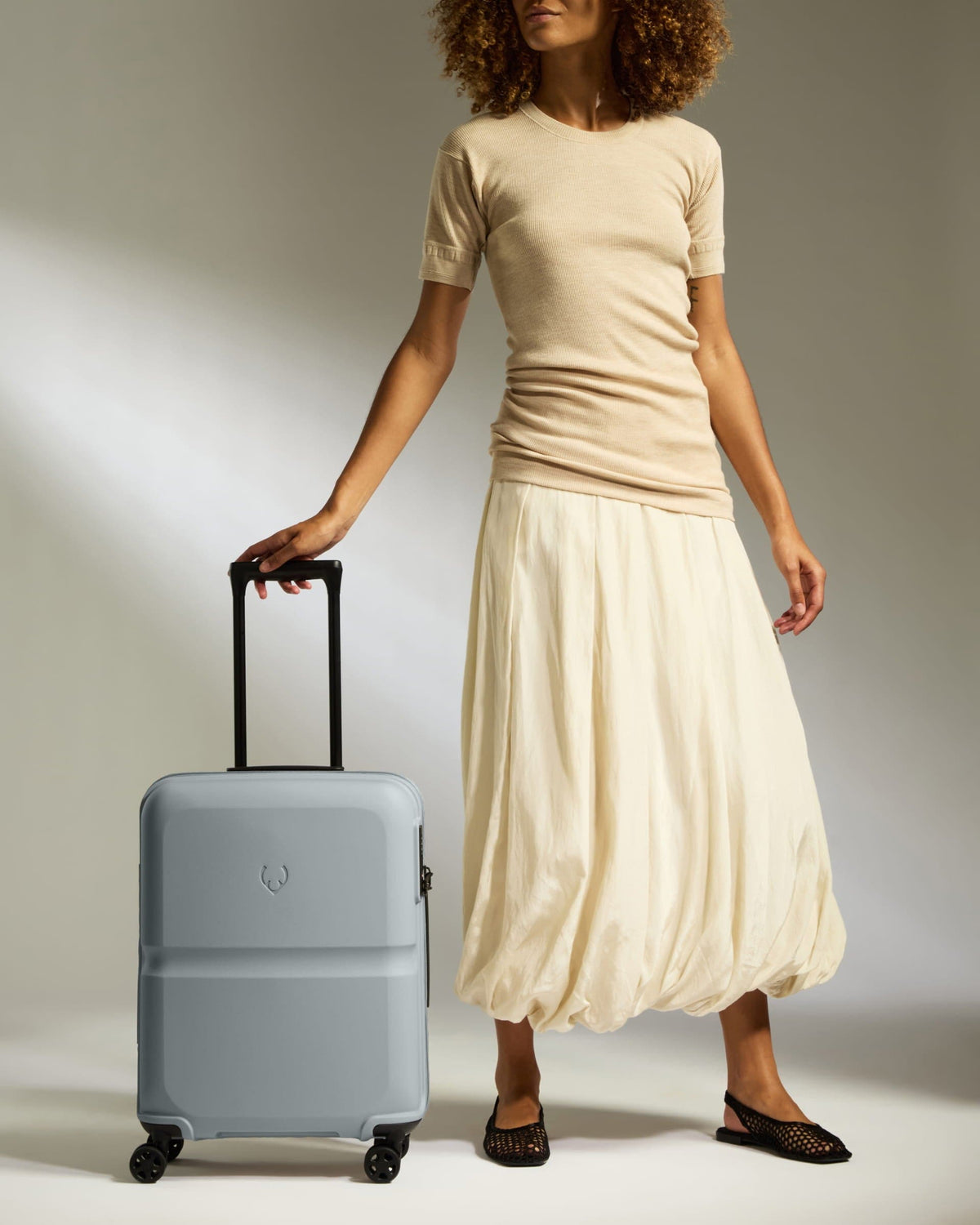 Cabin Suitcase in Salt Blue - Single Stripe