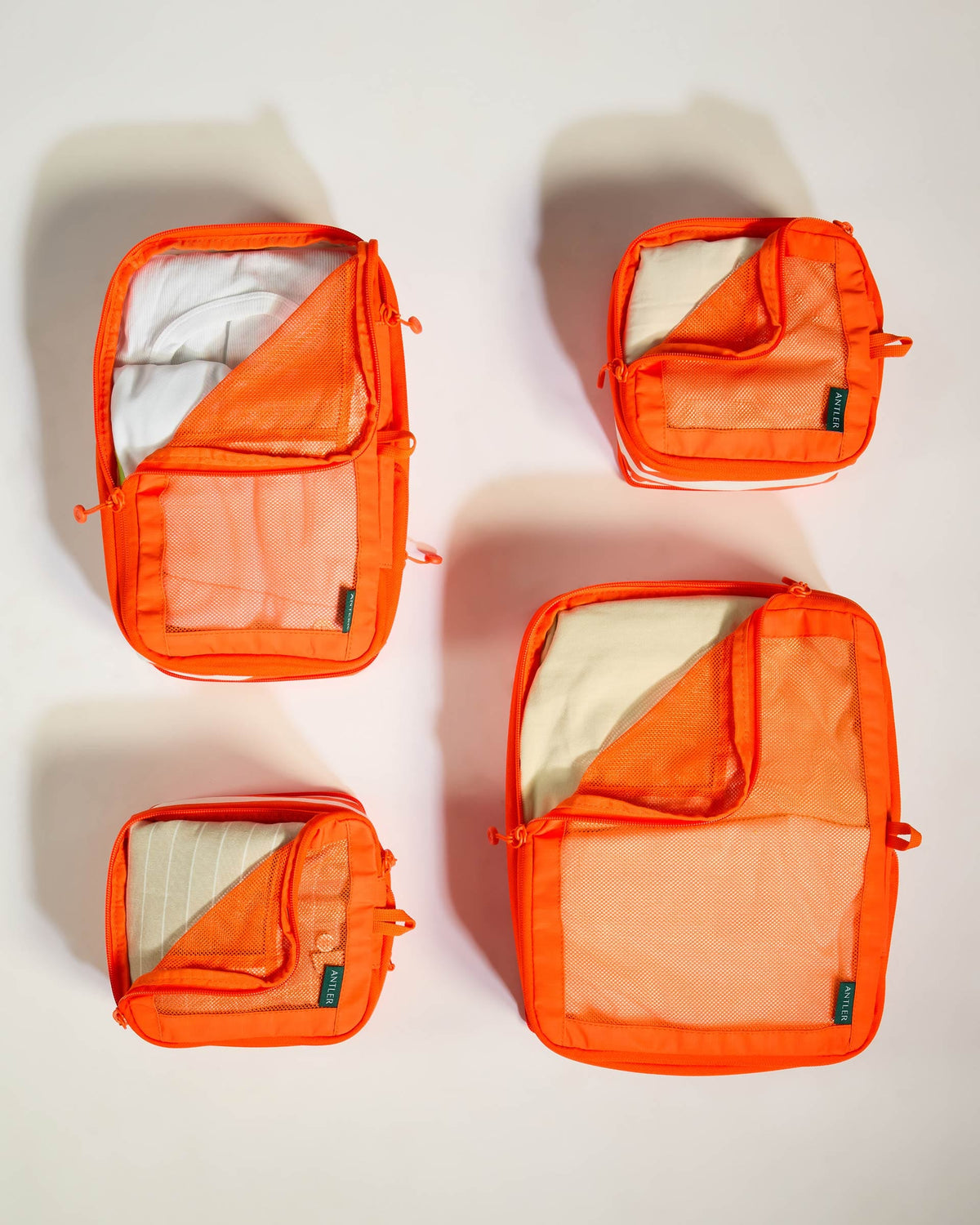 Stripe Packing Cubes in Coral - Set of 4 - Summer Capsule