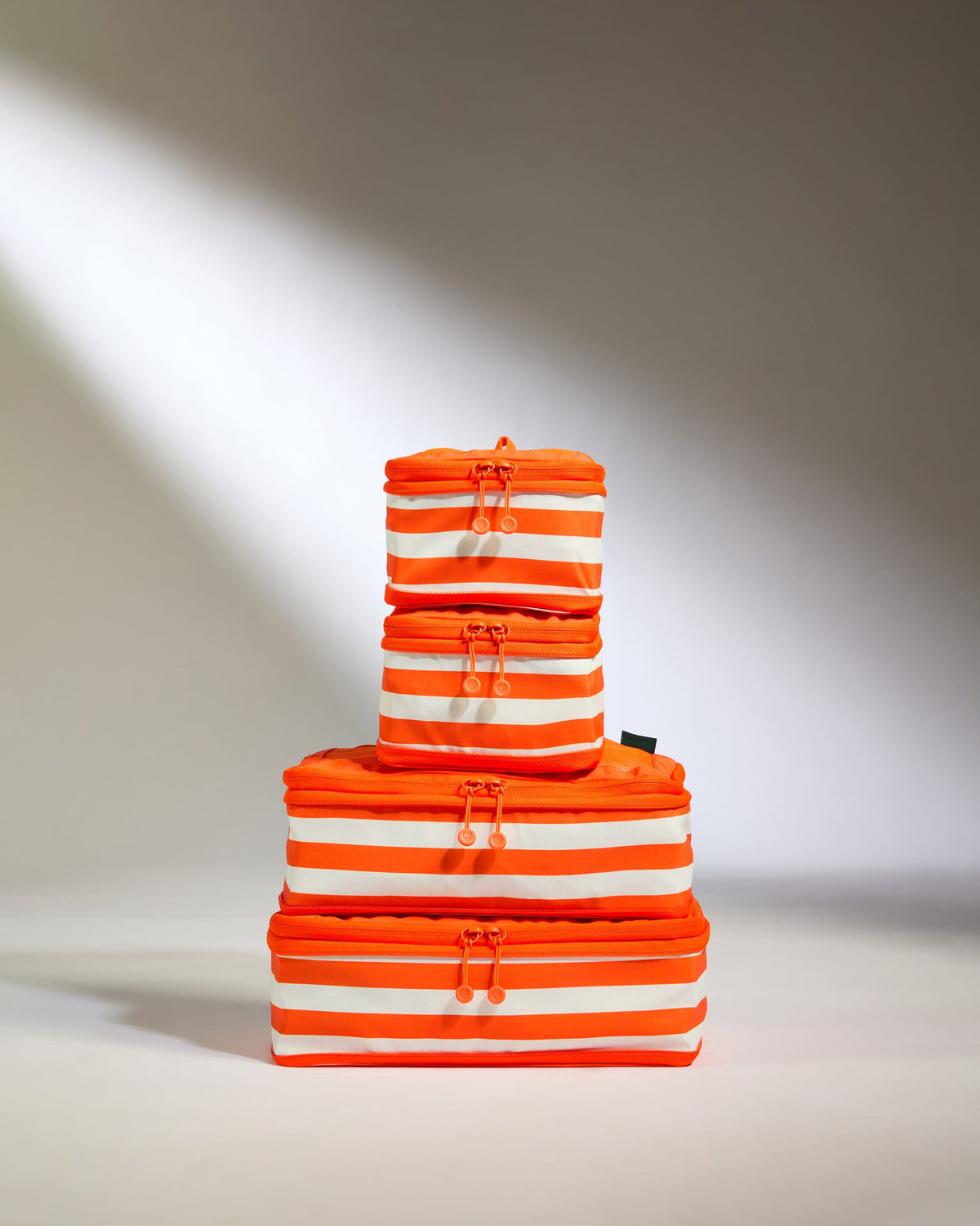 Stripe Packing Cubes in Coral - Set of 4 - Summer Capsule
