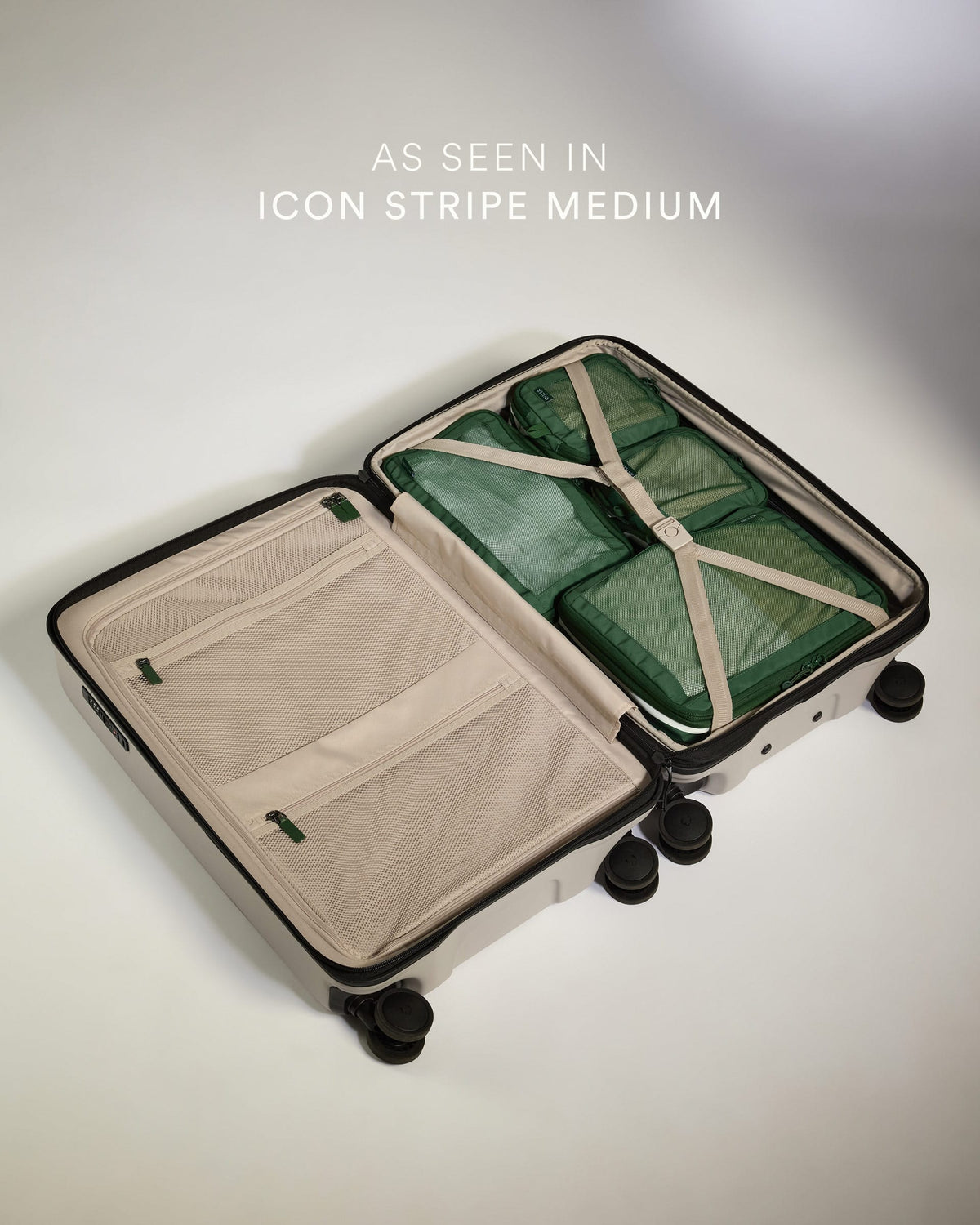 Stripe Packing Cubes in Green - Set of 4 - Summer Capsule